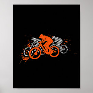 Mountain Bike Mtb Downhill Biking Cycling Poster