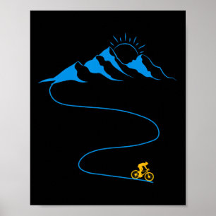 Mountain Bike - Mtb Downhill Biking From The Mount Poster
