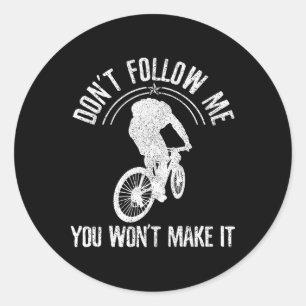 Mountain Bike - Mtb Downhill Funny Mountain Biker  Classic Round Sticker