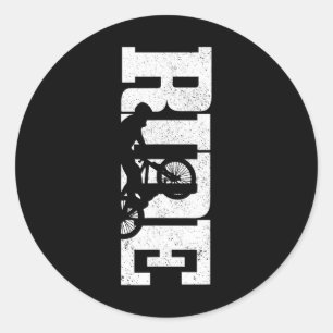 Mountain Bike Mtb Downhill Vintage Mountain Biking Classic Round Sticker