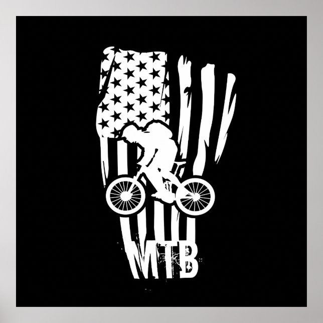 Mountain bike mtb rider poster (Front)