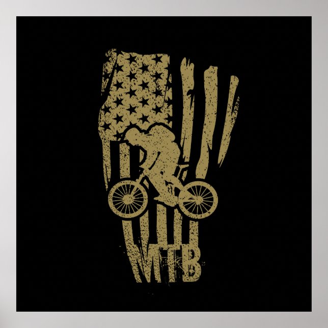 Mountain bike mtb rider poster (Front)