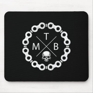 Mountain Bike Mtb Skull Biker Biking Apparel Gift Mouse Mat
