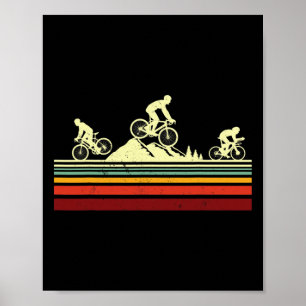 Mountain Bike Retro Biking Figures Vintage- Mtb Bi Poster