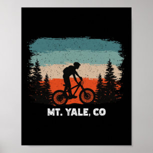 Mountain Bike Retro Sunset Vintage Mt. Yale, Co Poster