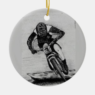 Mountain Bike Ride Ceramic Tree Decoration