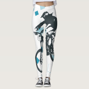 mountain bike Rider Blue Leggings