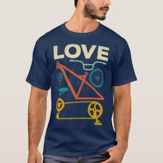Mountain Bike Rider Cyclist LOVE Bicycle Bicyclist T-Shirt