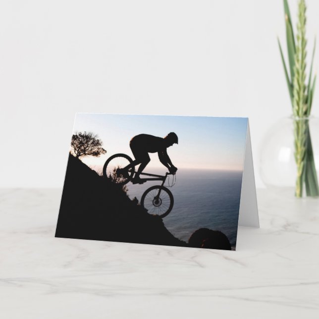 Mountain Bike Rider. Lions Head, Cape Town Card (Front)