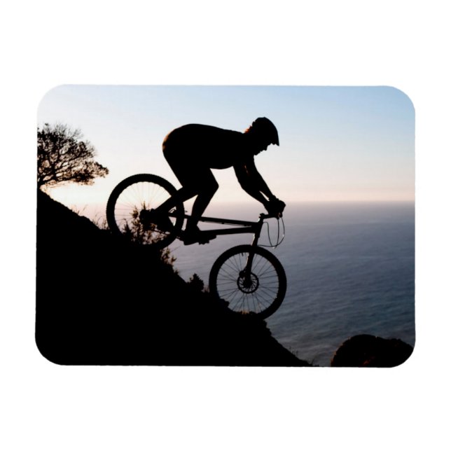 Mountain Bike Rider. Lions Head, Cape Town Magnet (Horizontal)