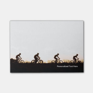 Mountain Bike Riders Make Their Way Over The Dam Post-it Notes