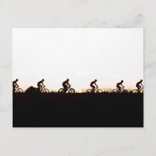 Mountain Bike Riders Make Their Way Over The Dam Postcard