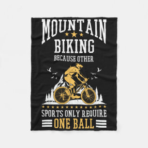 Mountain Bike Shirt Biking Bicycle Cycling Forest Fleece Blanket