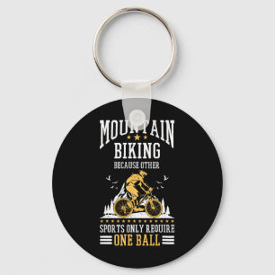 Mountain Bike Shirt Biking Bicycle Cycling Forest Key Ring