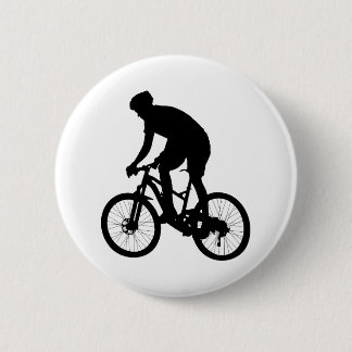Mountain bike silhouette - Choose background colou 6 Cm Round Badge