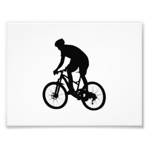 Mountain bike silhouette - Choose background colou Photo Print