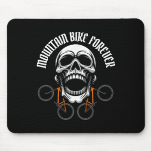 Mountain Bike Skull Biker - Biking Mtb Mouse Mat