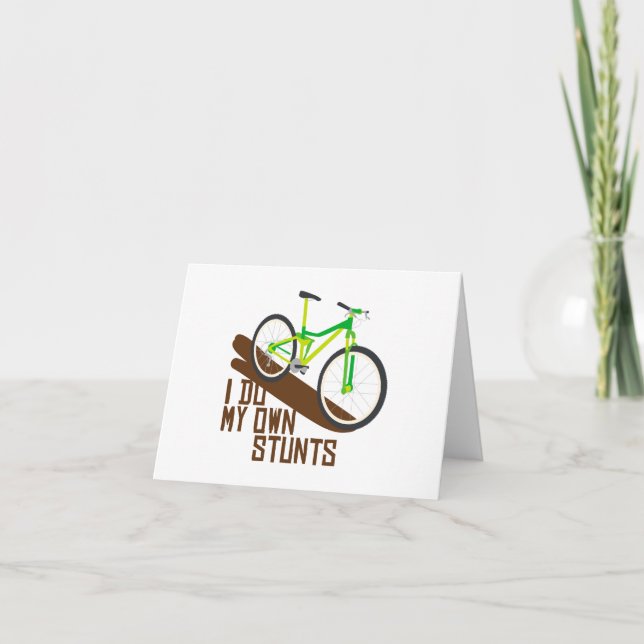 Mountain Bike Stunts Thank You Card (Front)