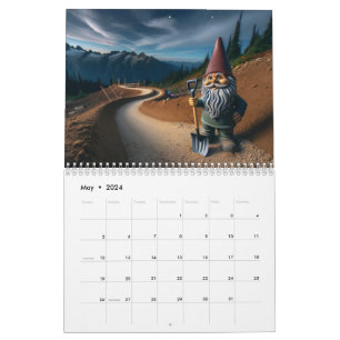 Mountain Bike Trail Gnome Calendar