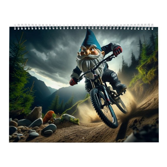 Mountain Bike Trail Shredding Gnome Calendar (Cover)