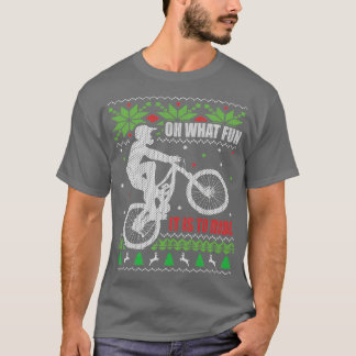 Mountain Bike Ugly Christmas  T-Shirt