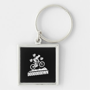 Mountain Bike Up Down Up Key Ring