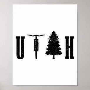 Mountain Bike Utah Moab Mtb Downhill Biking Vintag Poster