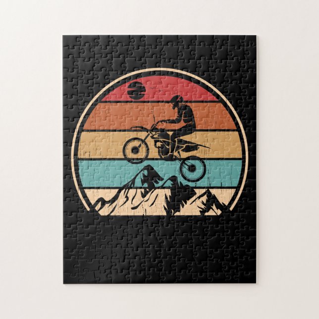Mountain Bike Vintage MTB Downhill Biking Cycling Jigsaw Puzzle (Vertical)