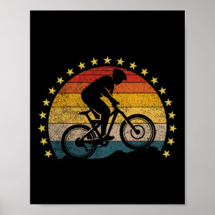Mountain Bike Vintage Mtb Downhill Biking Cycling Poster