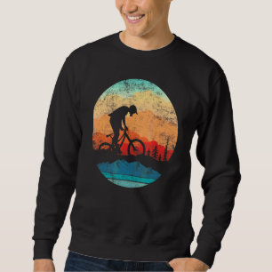 Mountain Bike Vintage Retro Downhill Biking Distr Sweatshirt