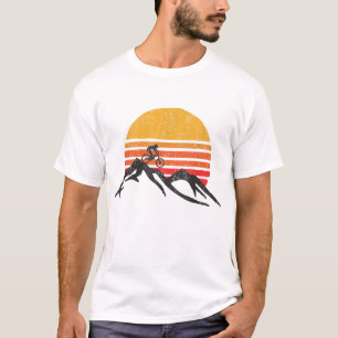 Mountain Bike Vintage Sunset Design Graphic T-Shirt