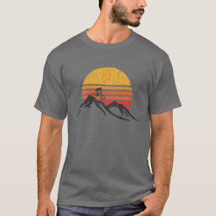 Mountain Bike Vintage Sunset Design Graphic T-Shirt