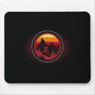 Mountain Bike Wheel - Mtb Distressed Mountain Biki Mouse Mat