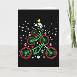 Mountain Bike Xmas Lights Mountain Biking Christma Card