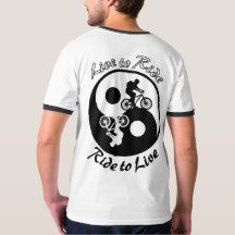 Mountain Bike Yin Yan Live to Ride Tshirt