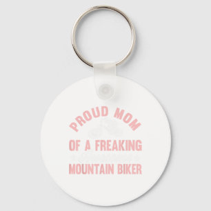 Mountain Biker Bike Mtb Biking Bicycle Cycling Mom Key Ring