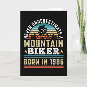 Mountain Biker born 1986 40th Birthday Gift MTB Card