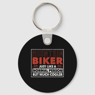 Mountain Biker Definition Funny Cycling Mtb Downhi Key Ring