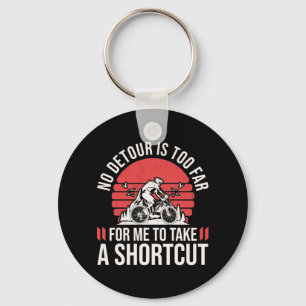 Mountain Biker For Me To Take A Shortcut Key Ring