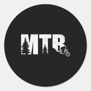 Mountain Biker Gifts For Men Women Kids Mtb Biking Classic Round Sticker