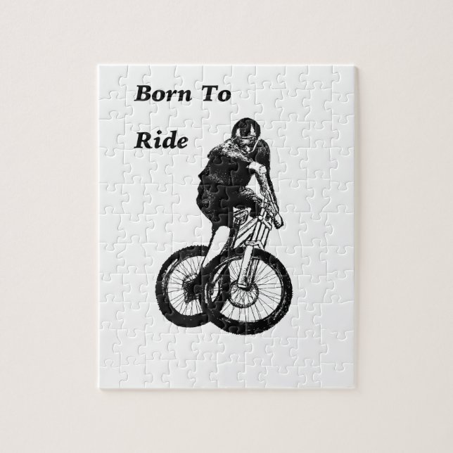 Mountain Biker MTB BMX CYCLIST Cyclo cross Jigsaw Puzzle (Vertical)