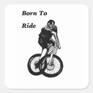 Mountain Biker MTB BMX CYCLIST Cyclo cross Square Sticker