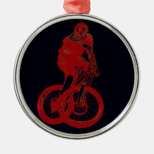 Mountain Biker MTB BMX CYCLIST Metal Tree Decoration
