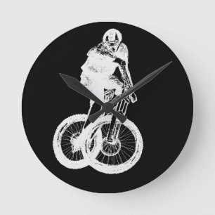 Mountain Biker MTB BMX CYCLIST Round Clock