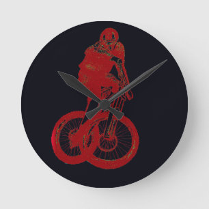 Mountain Biker MTB BMX CYCLIST Round Clock