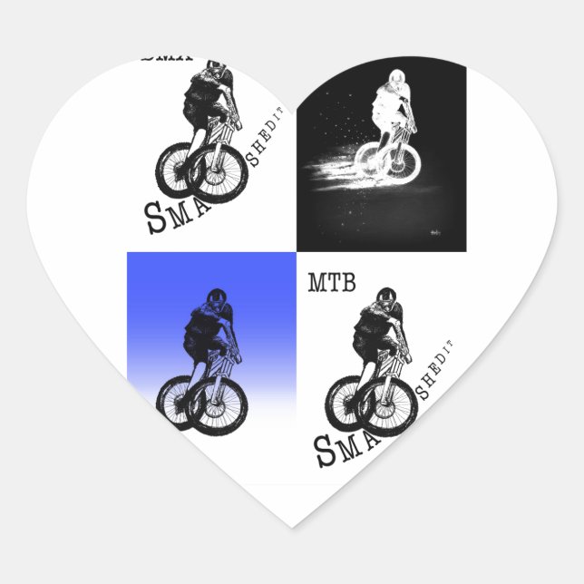 Mountain Biker MTB BMX CYCLIST Stickers (Front)