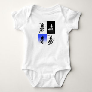Mountain Biker MTB BMX CYCLIST Stickers Baby Bodysuit