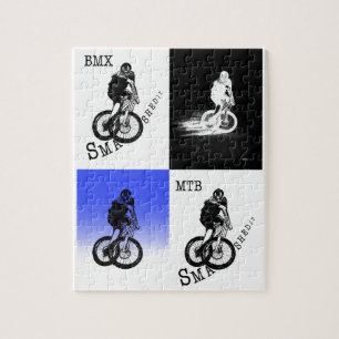 Mountain Biker MTB BMX CYCLIST Stickers Jigsaw Puzzle