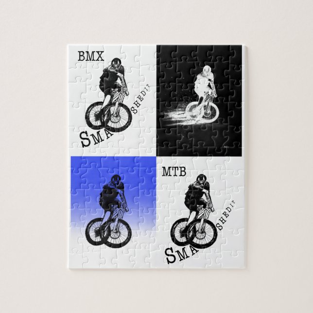 Mountain Biker MTB BMX CYCLIST Stickers Jigsaw Puzzle (Vertical)