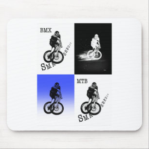 Mountain Biker MTB BMX CYCLIST Stickers Mouse Mat